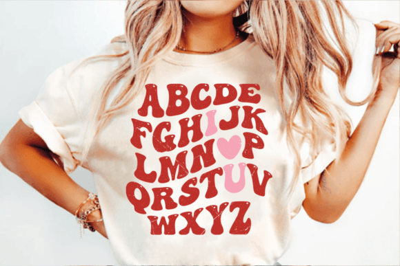 ABC Retro Valentines Day  | Comfort Colors Tee or Gildan Crewneck Sweatshirt