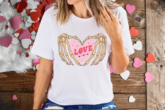 Love Skeleton Hand  | Comfort Colors Tee or Gildan Crewneck Sweatshirt