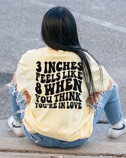 3 Inches Feels like 8 Comfort Colors Tee