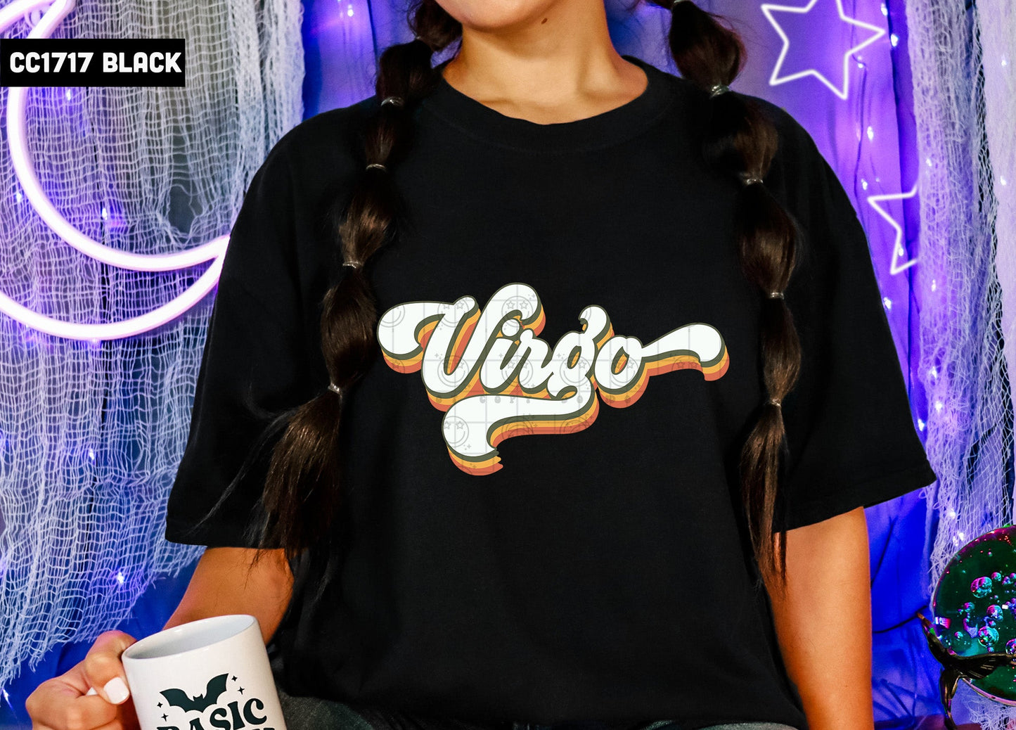 Retro Virgo | Comfort Colors Tee or Gildan Crewneck Sweatshirt