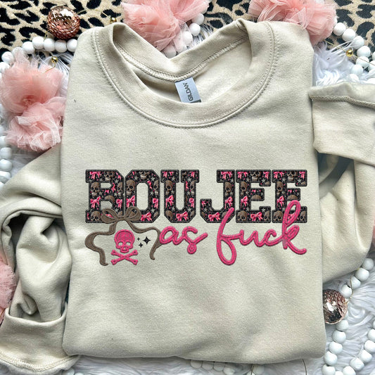 Boujee as fuck | Comfort Colors Tee or Gildan Crewneck Sweatshirt