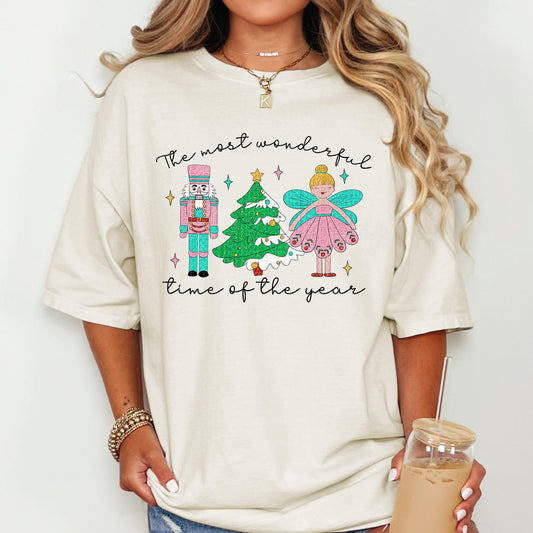 Its the most wonderful time of the year nutcracker tree | Comfort Colors Tee or Gildan Crewneck Sweatshirt