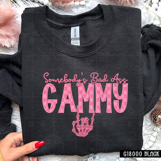 Somebody's Bad Ass Gammy | Comfort Colors Tee or Gildan Crewneck Sweatshirt