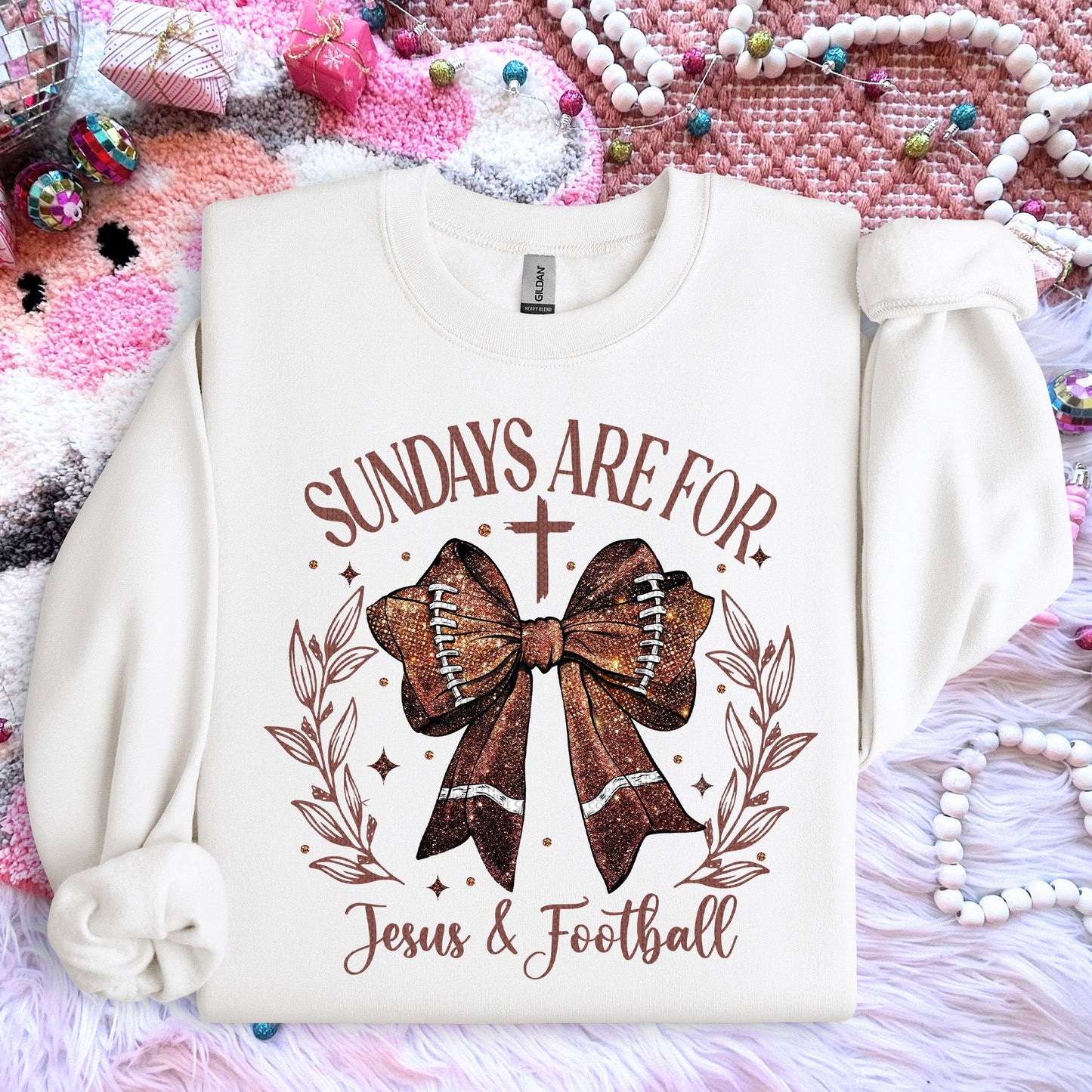 Sundays are for Jesus and Football | Comfort Colors Tee or Gildan Crewneck Sweatshirt