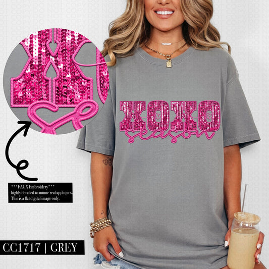 XOXO Season Pink | Comfort Colors Tee or Gildan Crewneck Sweatshirt