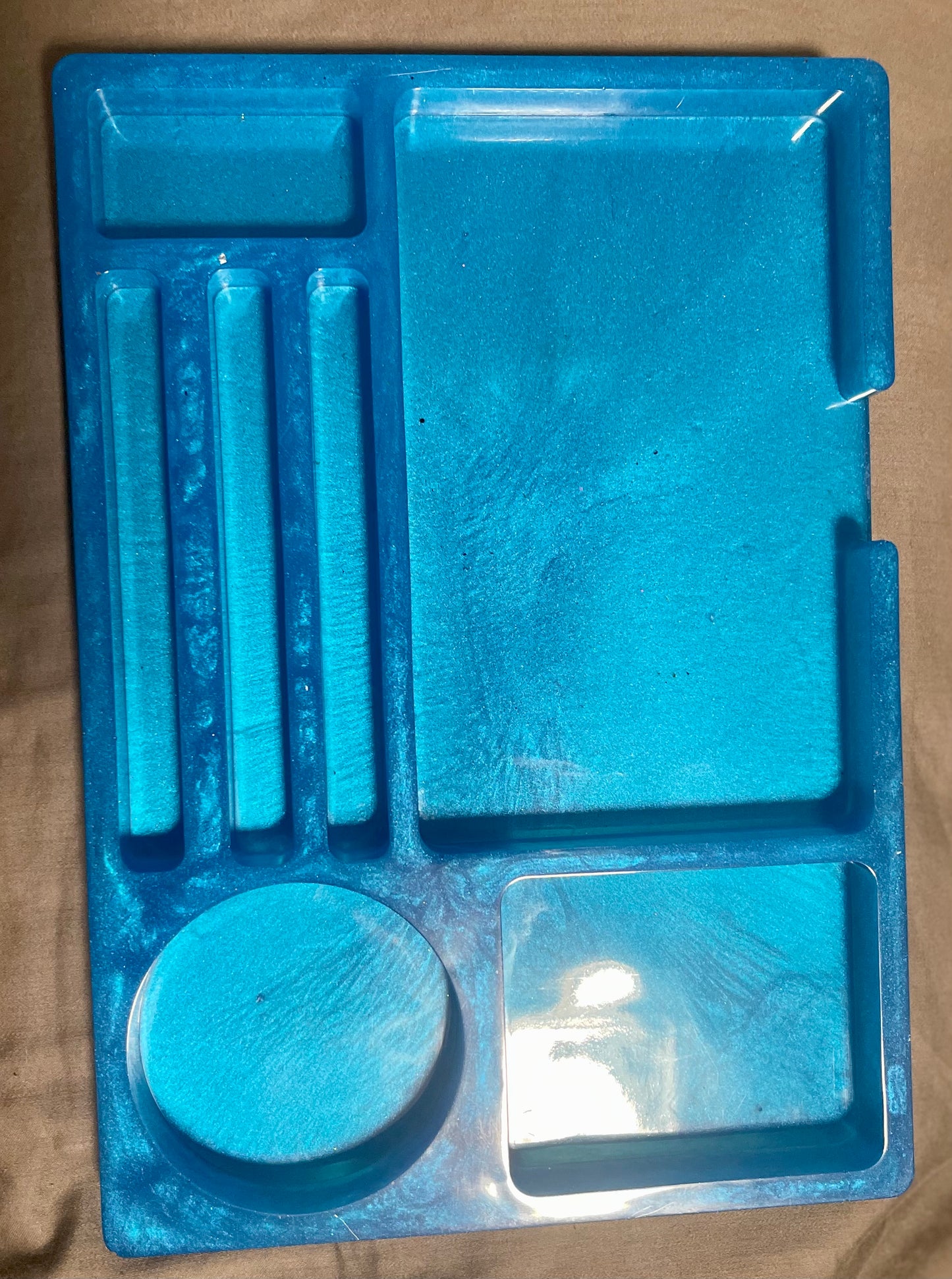 Resin Compartment Rolling Tray